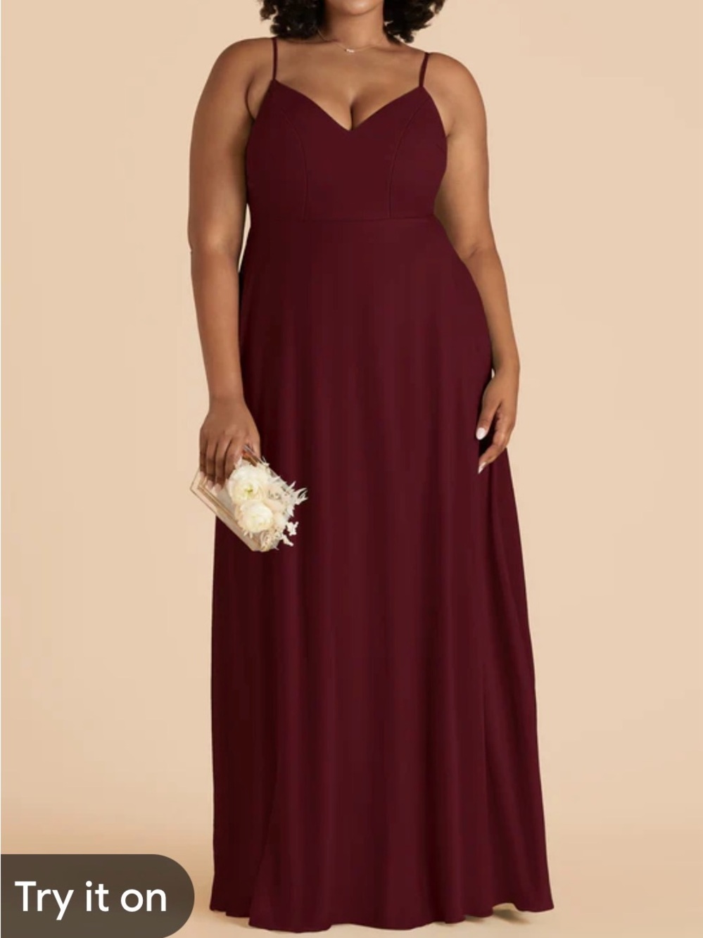 NWT Birdy Grey Wine Spaghetti Strap Maxi Dress